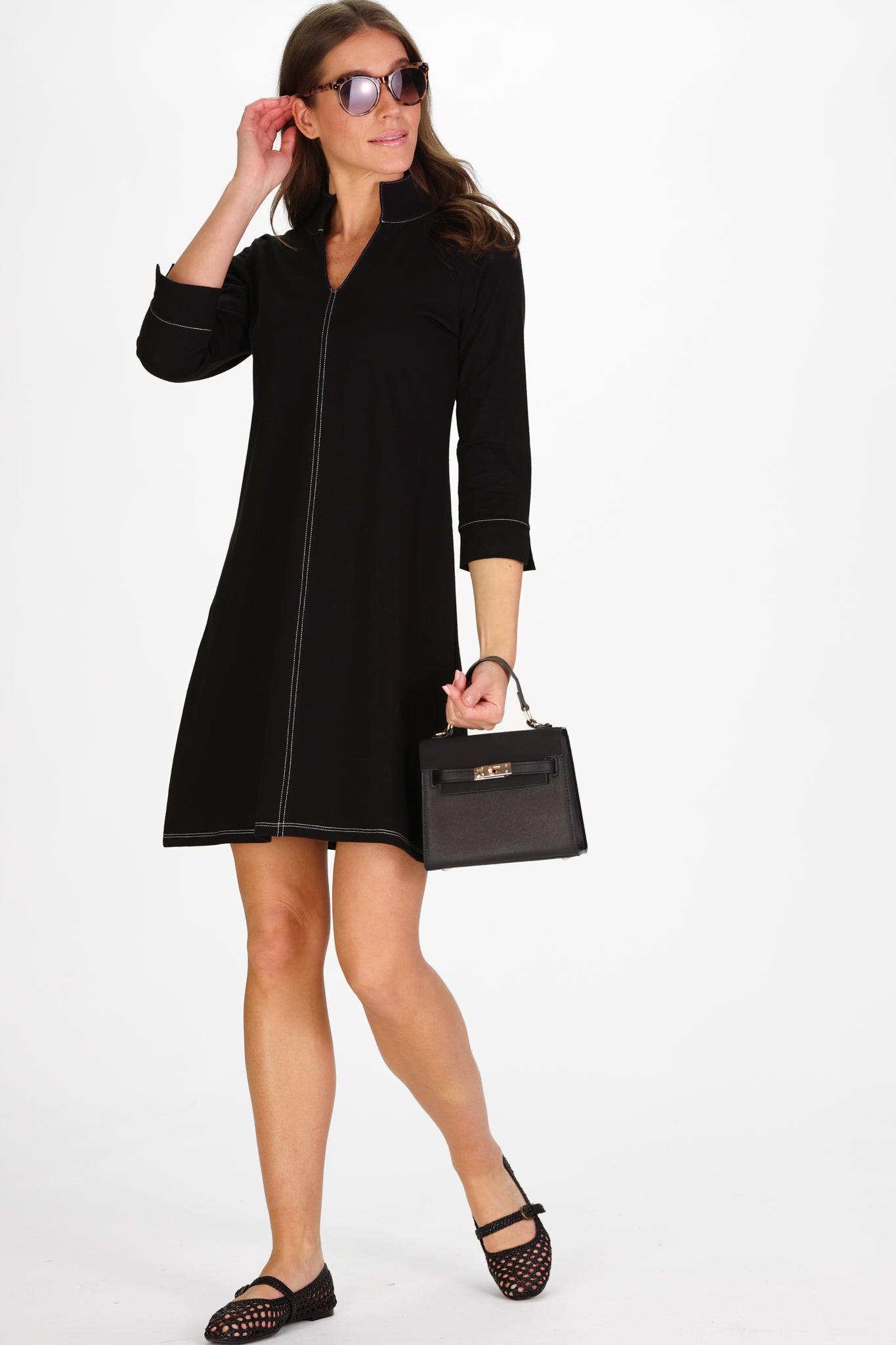 Victoria Tunic Dress in Black Duffield Lane Victoria Tunic Dress in Black Duffield Lane