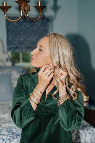 Victoria Dress in Spruce Corduroy