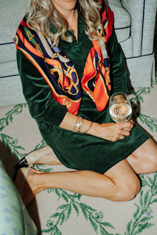 Victoria Dress in Spruce Corduroy