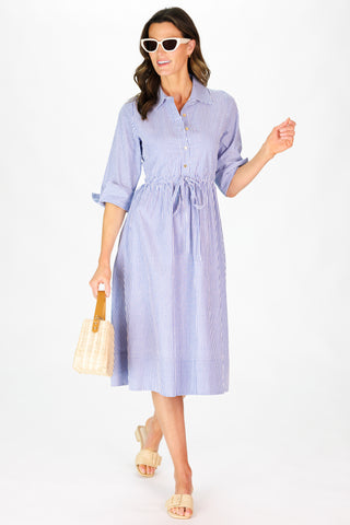 Wenzel Dress in Navy & White Stripe