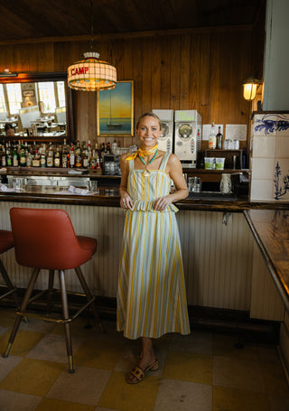 Wesley Dress in Charleston Sunset Stripe