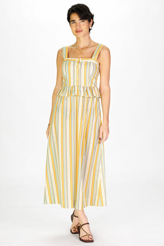 Wesley Dress in Charleston Sunset Stripe