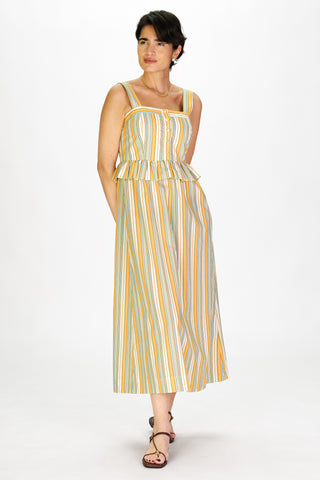 Wesley Dress in Charleston Sunset Stripe