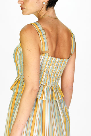 Wesley Dress in Charleston Sunset Stripe