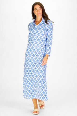 Willow Dress in Bluebell Trellis