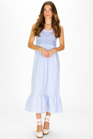 Winona Dress in Seaside Stripe