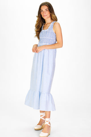 Winona Dress in Seaside Stripe
