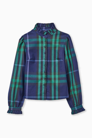 Miller Top in Navy Plaid