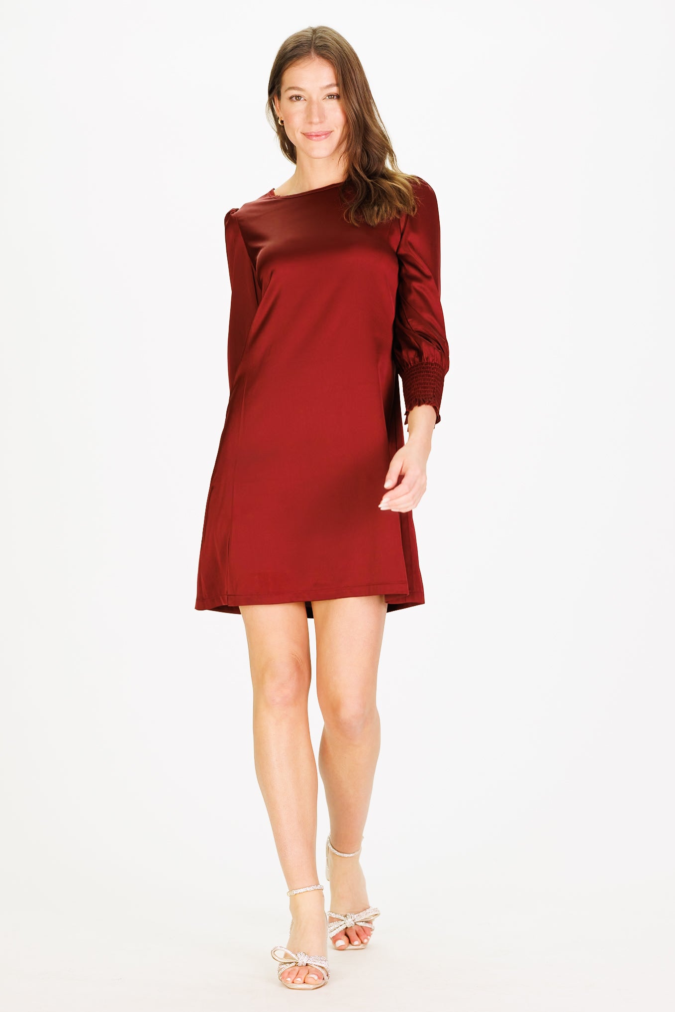 Maren Dress in Pinot Silky Stretch Satin XL Maren Dress in Pinot Silky Stretch Satin XL