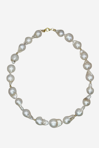 Southern Marc Large Pearl Freshwater Baroque Pearl Necklace