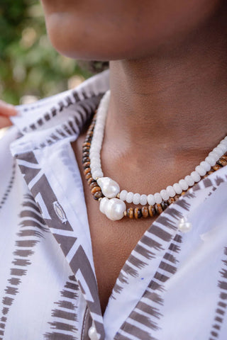 Susie Quartz Beaded Necklace by Lisi Lerch