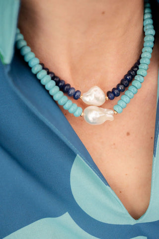 Susie Quartz Beaded Necklace by Lisi Lerch