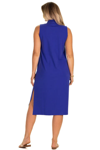 The Midi Kerry Dress in Bright Blue