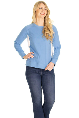 The Finley Crew Neck in Heritage Blue