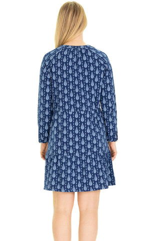 The Meredith Dress in Blue Vine
