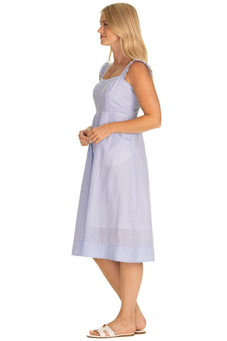 The Wendy Dress in Hydrangea Gingham