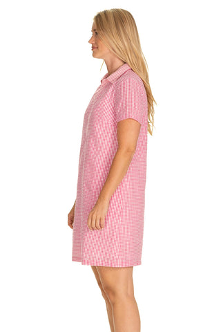 The Asher Dress in Raspberry Gingham