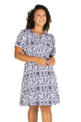 The Hannah Dress in Morning Glory