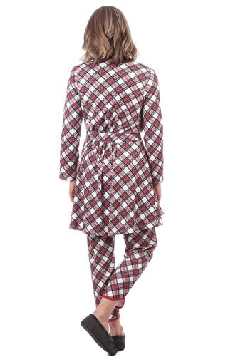 Barron Robe in Red & White Plaid