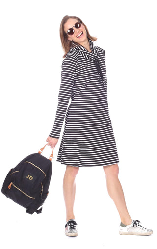 Emmerson dress black and white stripe