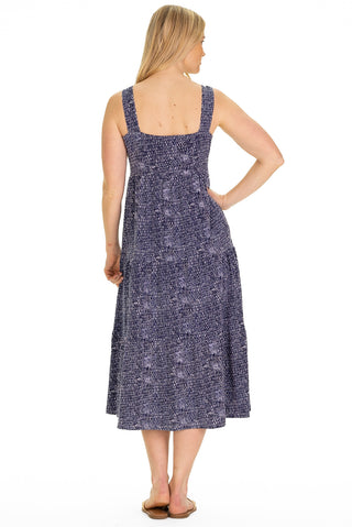 The Lucy Dress in Blue Scales