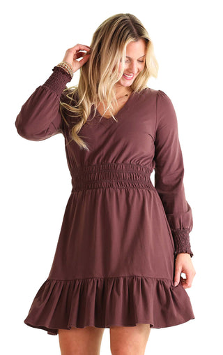 Vale Dress In Chocolate