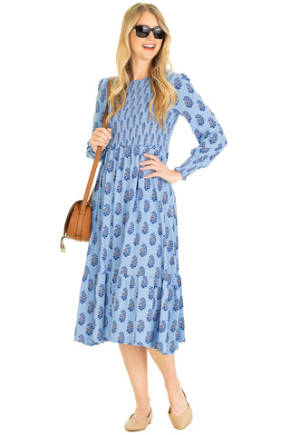 The Long Sleeve Jane Dress in Fall Posy